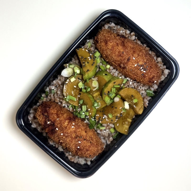 Chicken kebab buckwheat